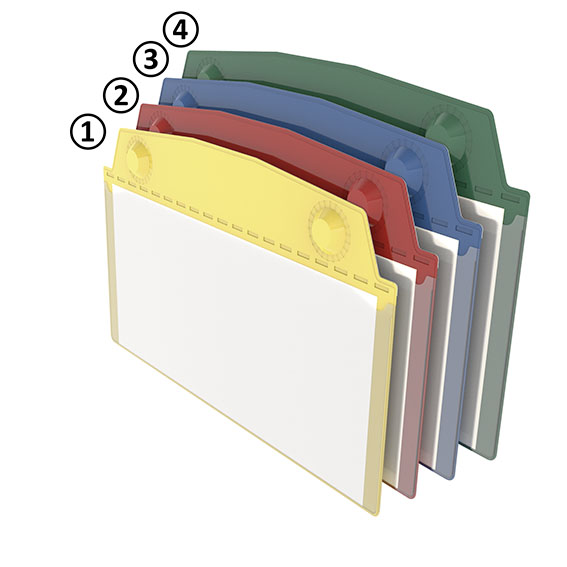 Magnetische DIN A4 Sichttasche 1/3 hoch