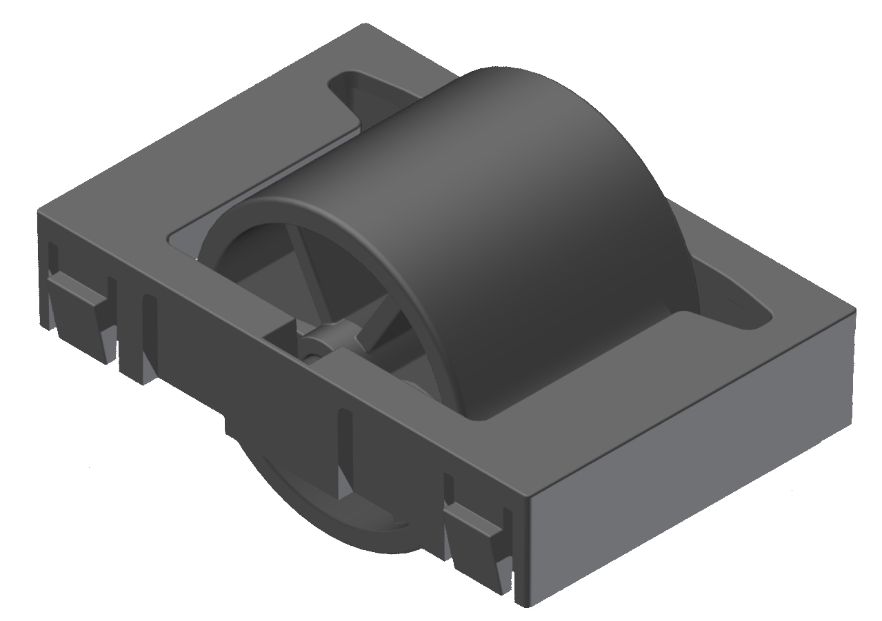 Rolleneinsatz D30 ESD, schwarz ähnlich RAL 9005