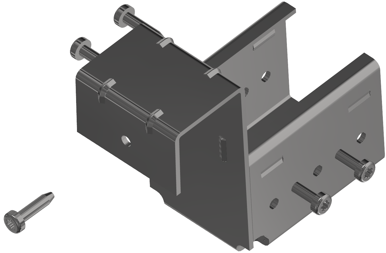 Holding Bracket with Stop Set Alu-D28