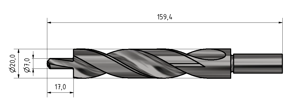 Stufenbohrer Universalverbinder 8 D13