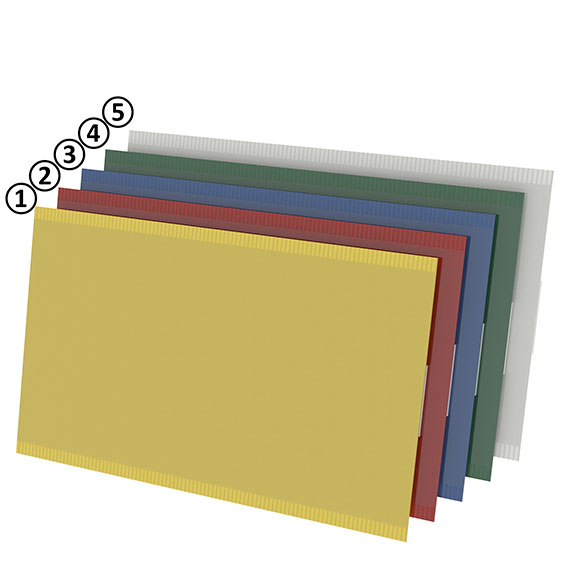 Seitlich offene magnetische Etikettenhülle 60-300 - gelb