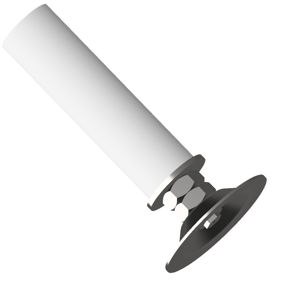 Plug-in Knuckle Foot D62 heavy, bright zinc-plated