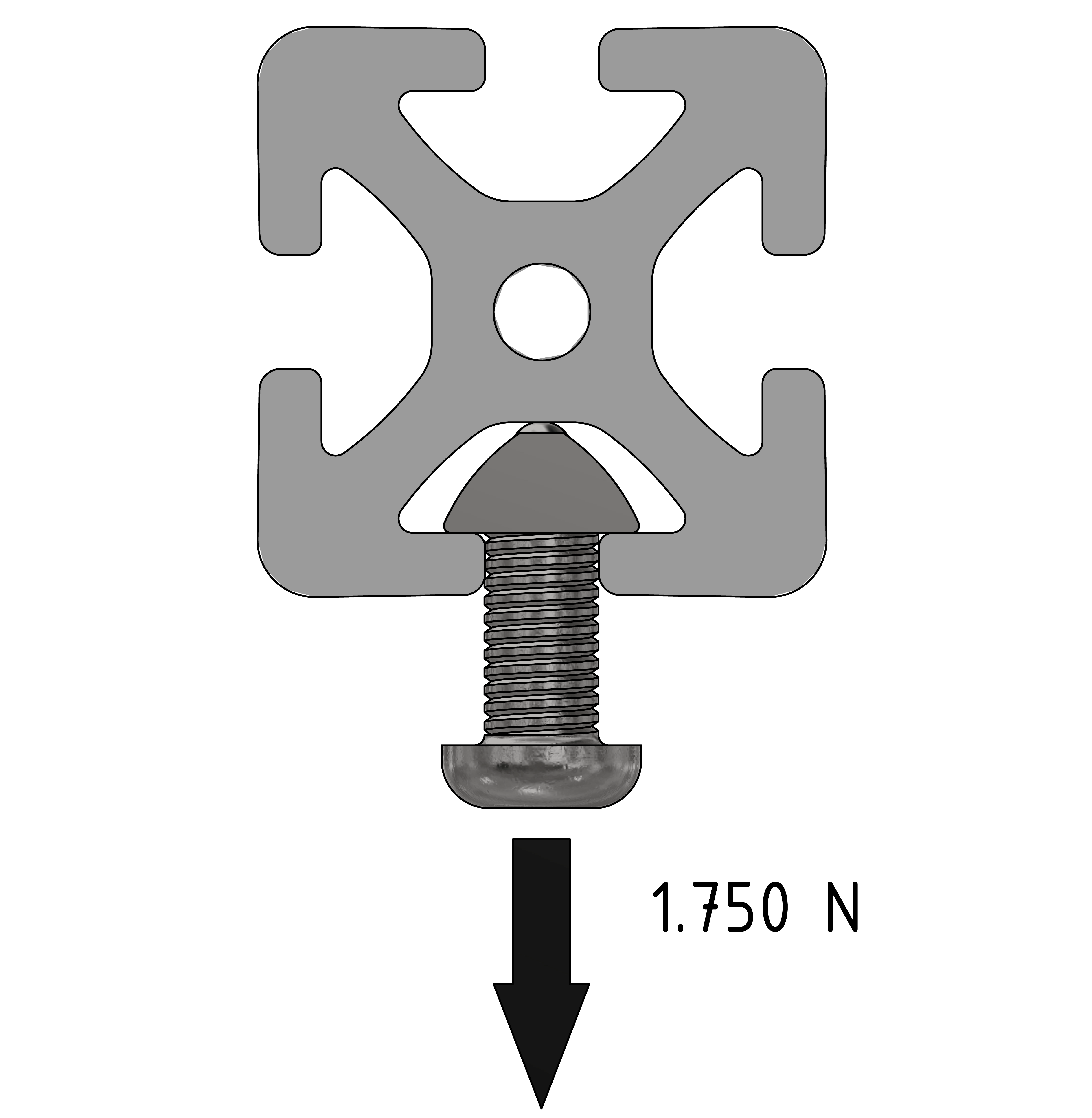 Clamp Profile 8 40x40, natural