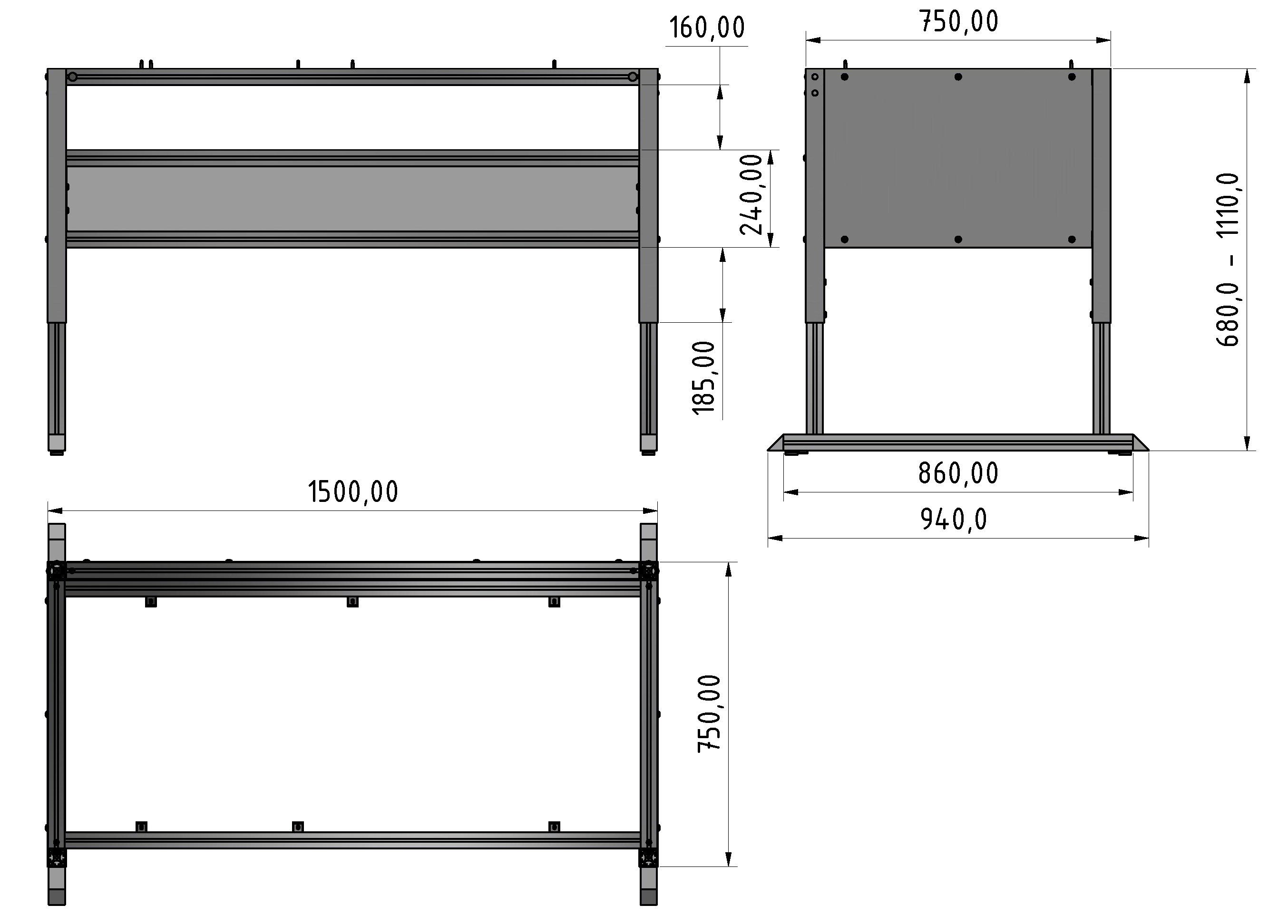 Basic Line table frame