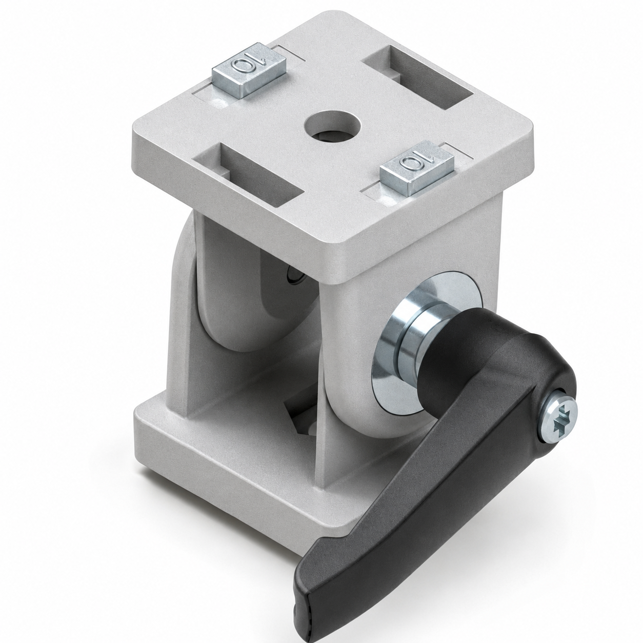 Gelenk 45 mit Klemmhebel, weißaluminium-10