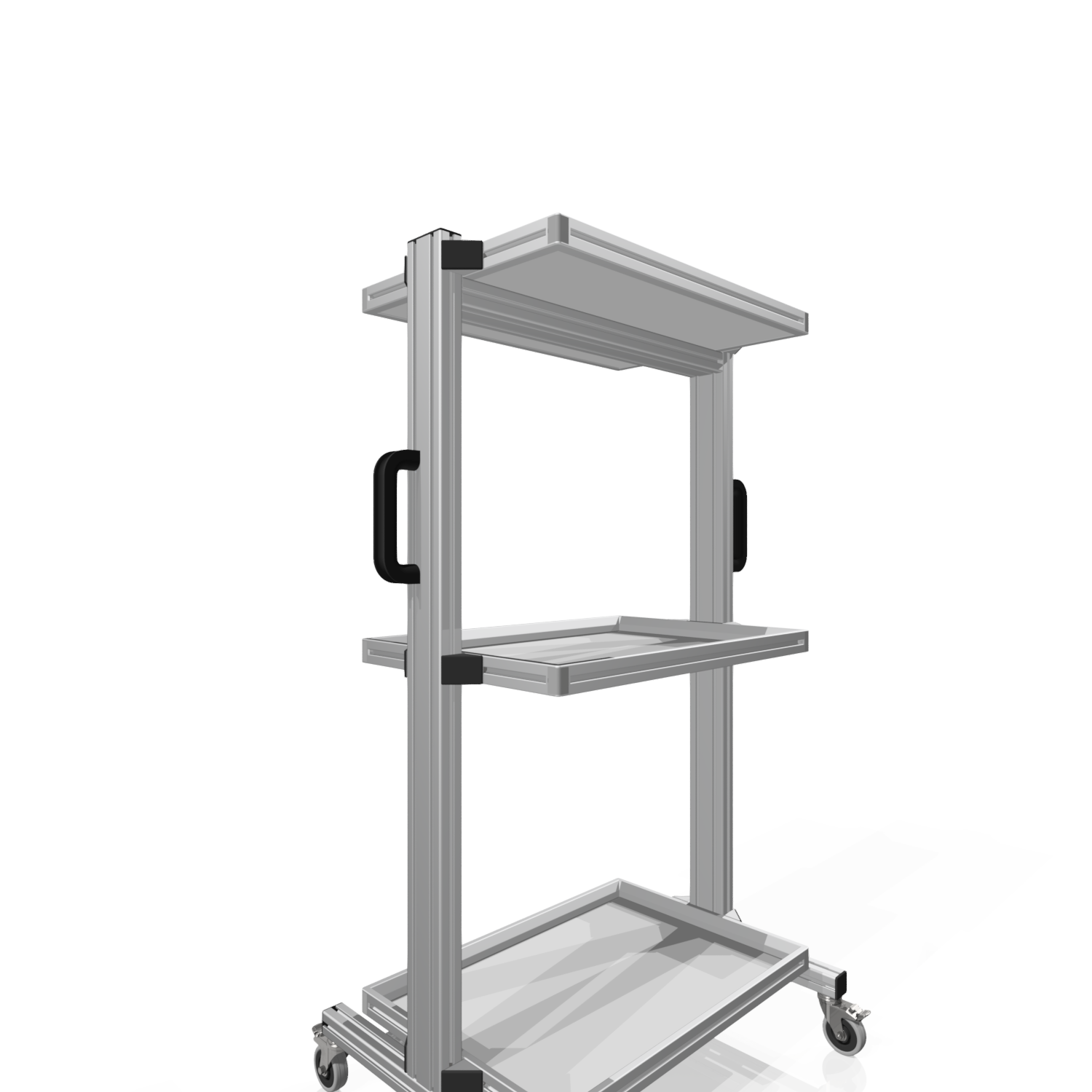System trolley for Euro containers 60 x 40 H 134 cm without pull-out 