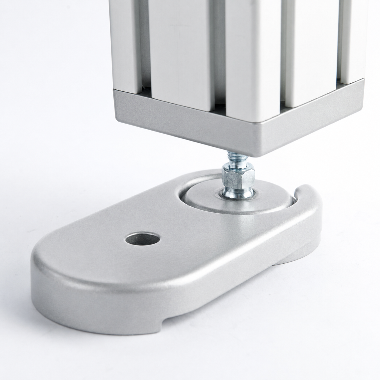 Foot Clamp D60, white aluminium