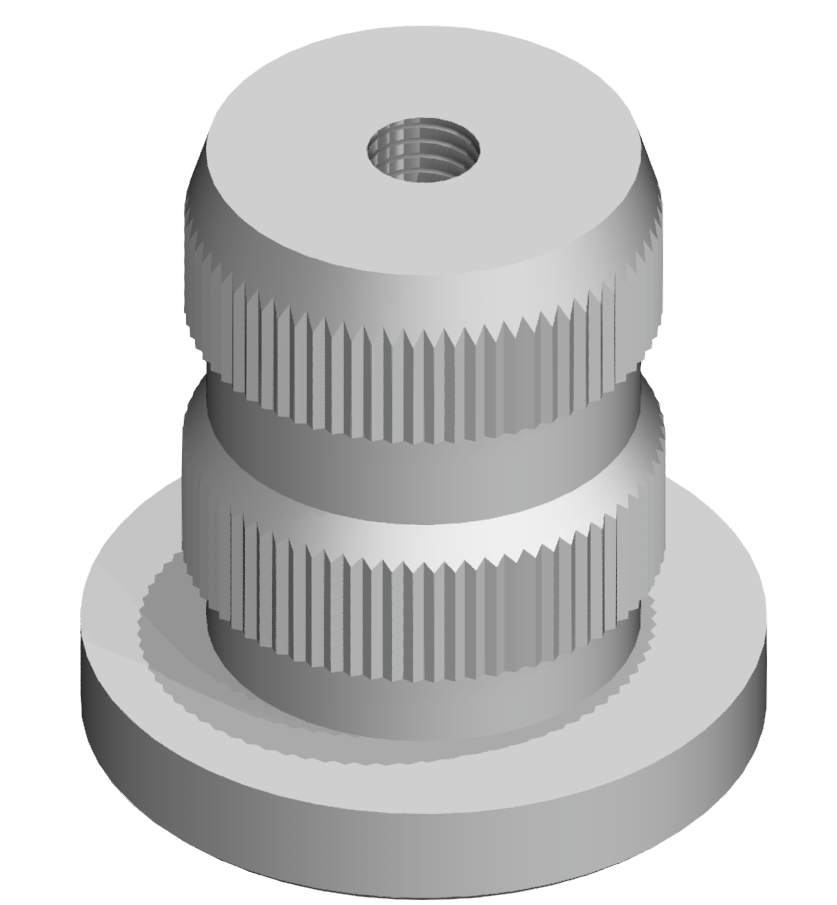 Threaded Insert, Profile Tube D30 M6 Al, natural