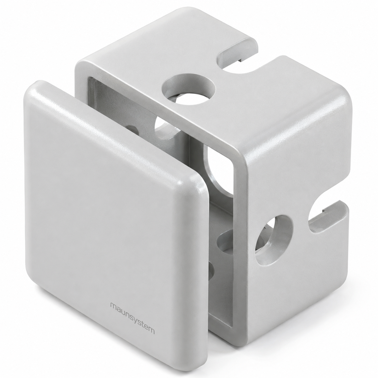 Klemmprofil-Kreuzverbinder 8 40x40, weißaluminium