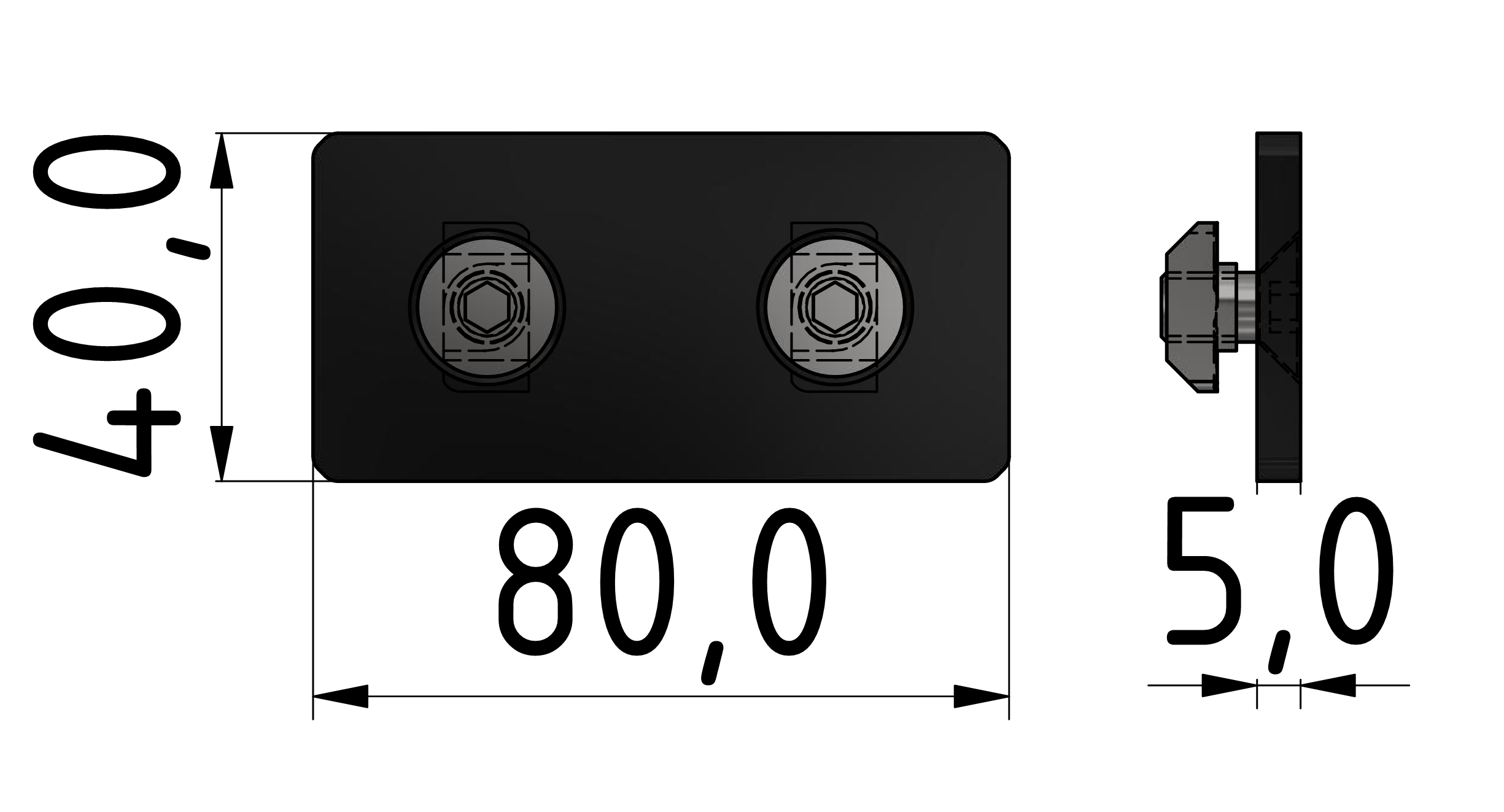 Laschensatz 40 ST, schwarz-10