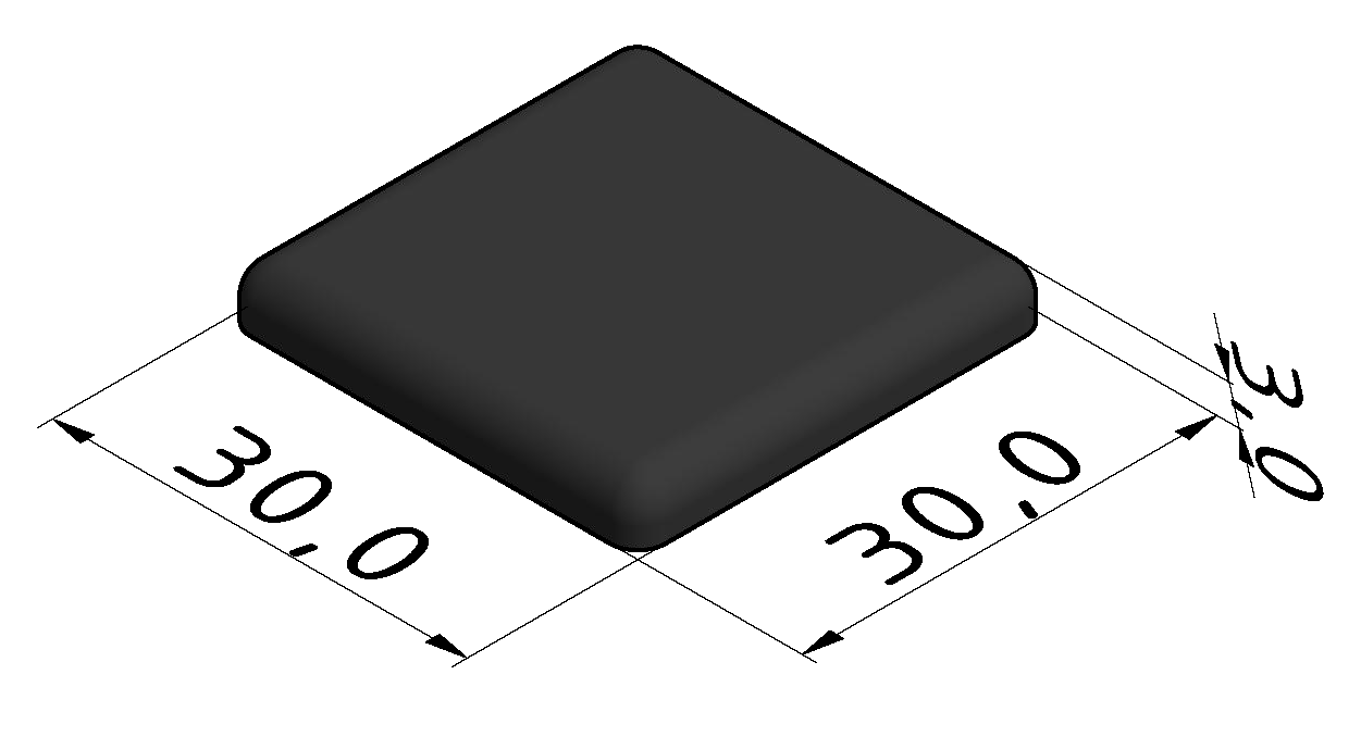 Cap 6 30x30, black