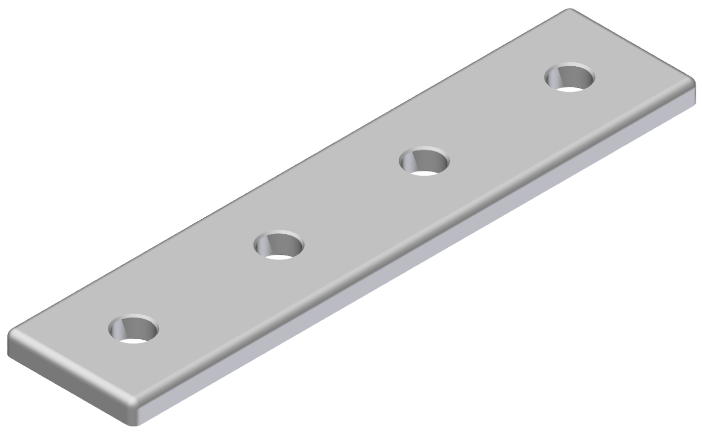 Connection Plate 40x160, natural anodized-10