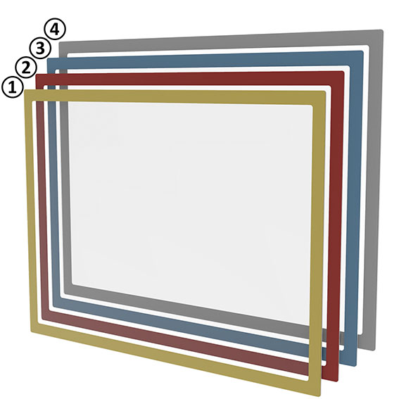 Magnetisches Dokumentenfenster DIN A3 - blau