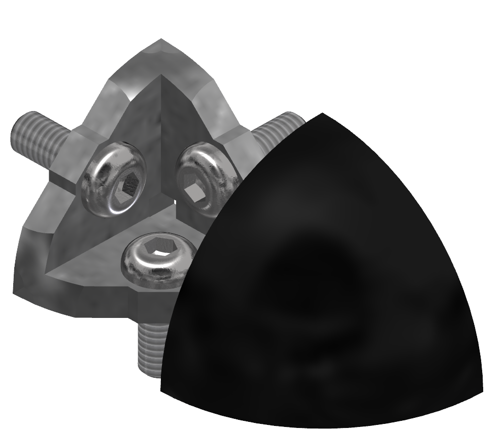 Verbindungssatz 6 R30-90°, schwarz