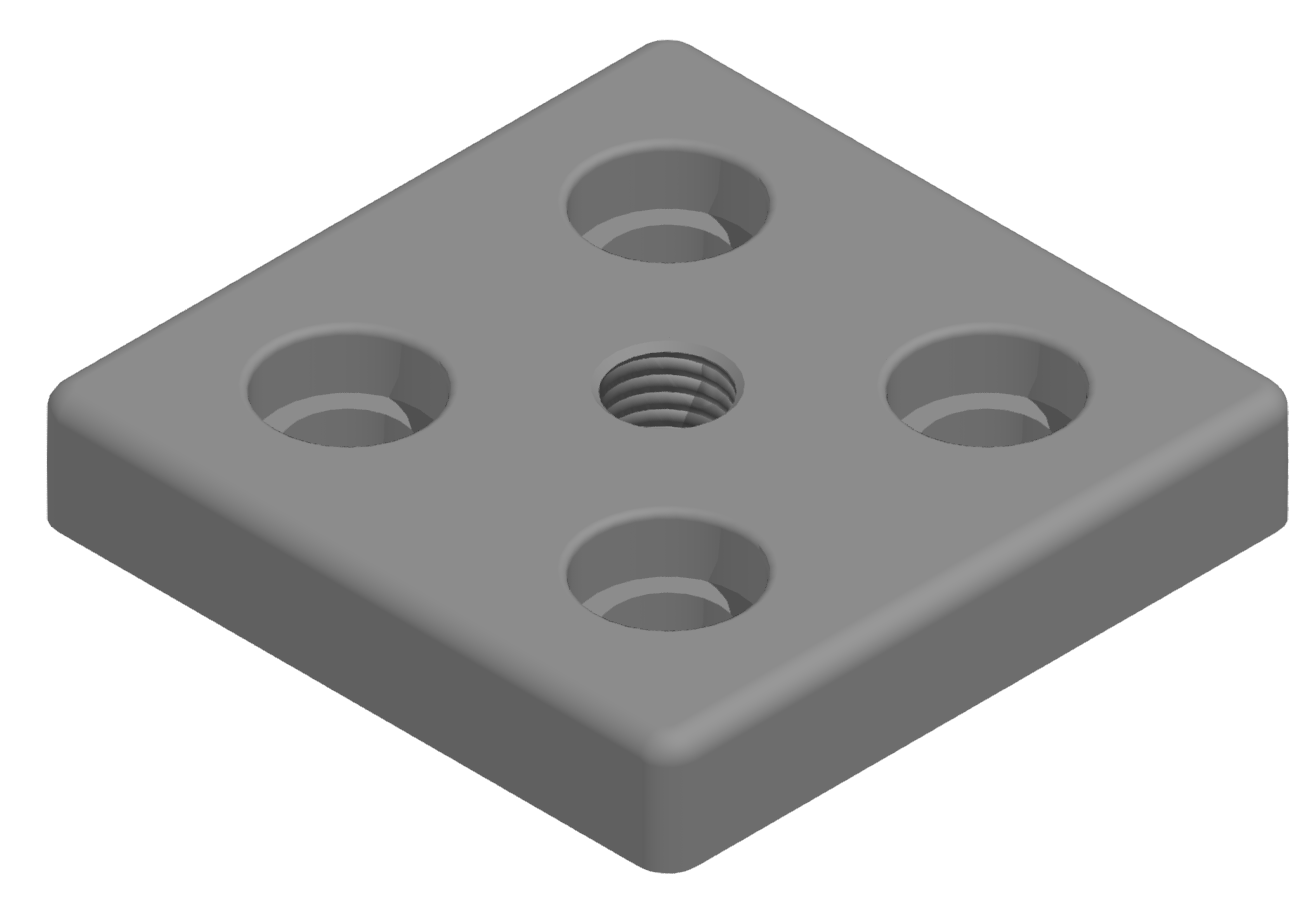 Fußplatte 90x90 M16 - 10