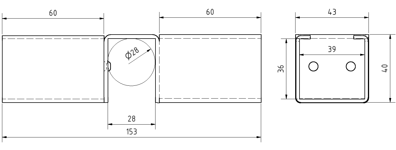 Rollenschienendoppelaufnahme 35-D28 St