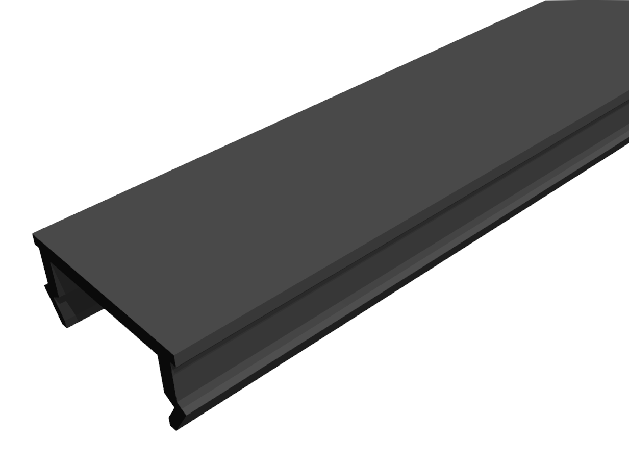 Abdeckprofil PP schwarz-8