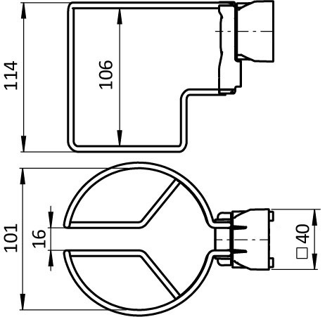 Flaschenhalter 8, grau ähnlich RAL 7042