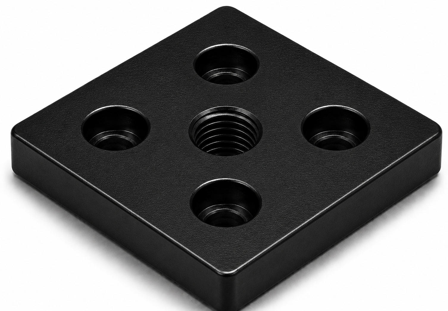 Fußplatte 90x90 M14, schwarz-10