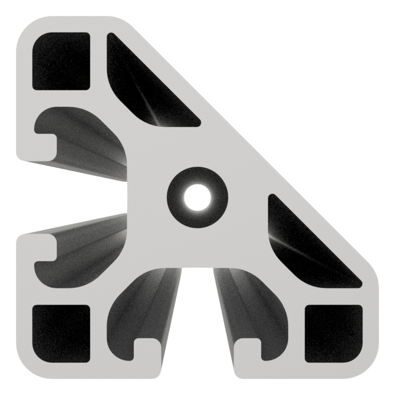 Profil 8 40x40-45° leicht, natur