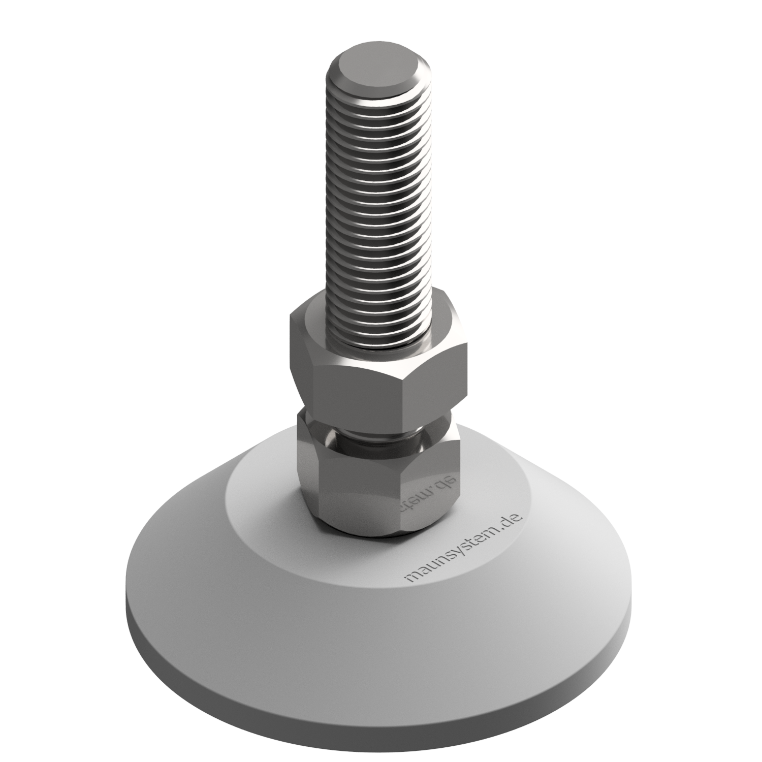 Knuckle Foot D80, M16x100, white aluminium