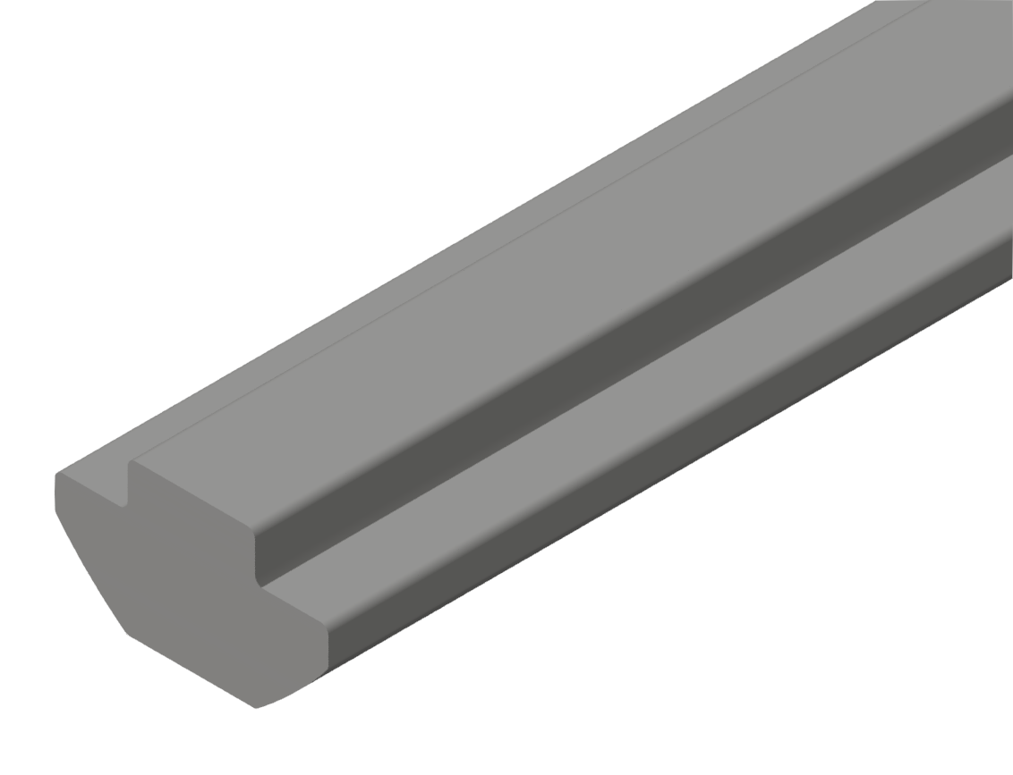 Nutensteinprofil V 8 schwer, blank