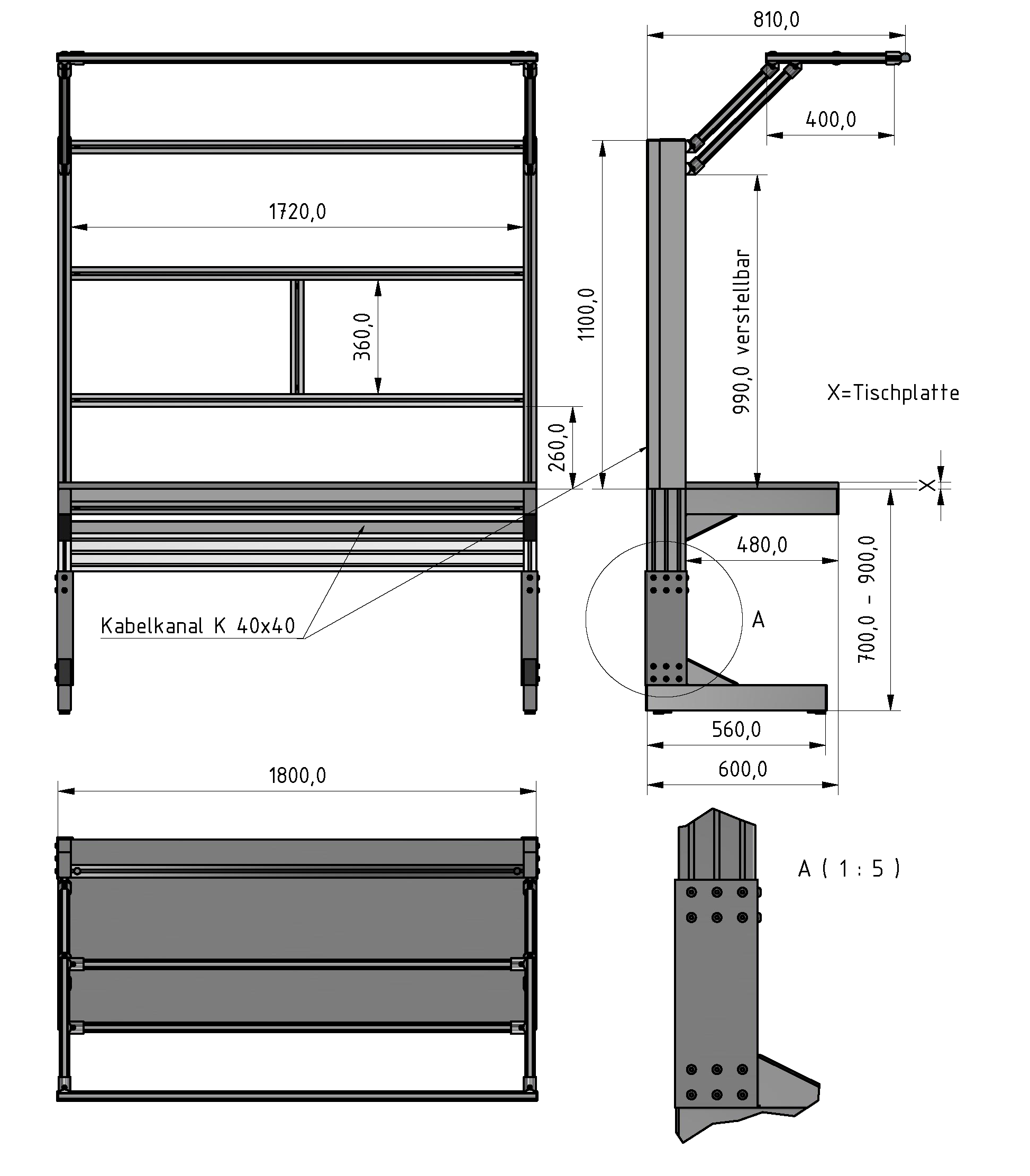 C Line  plus worktable