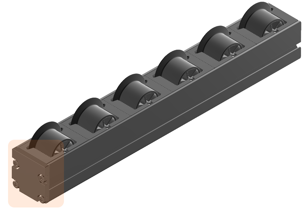 Rollenschiene 8 Abdeckplatte 40x40 Rollenschiene 8 Abdeckplatte 40x40