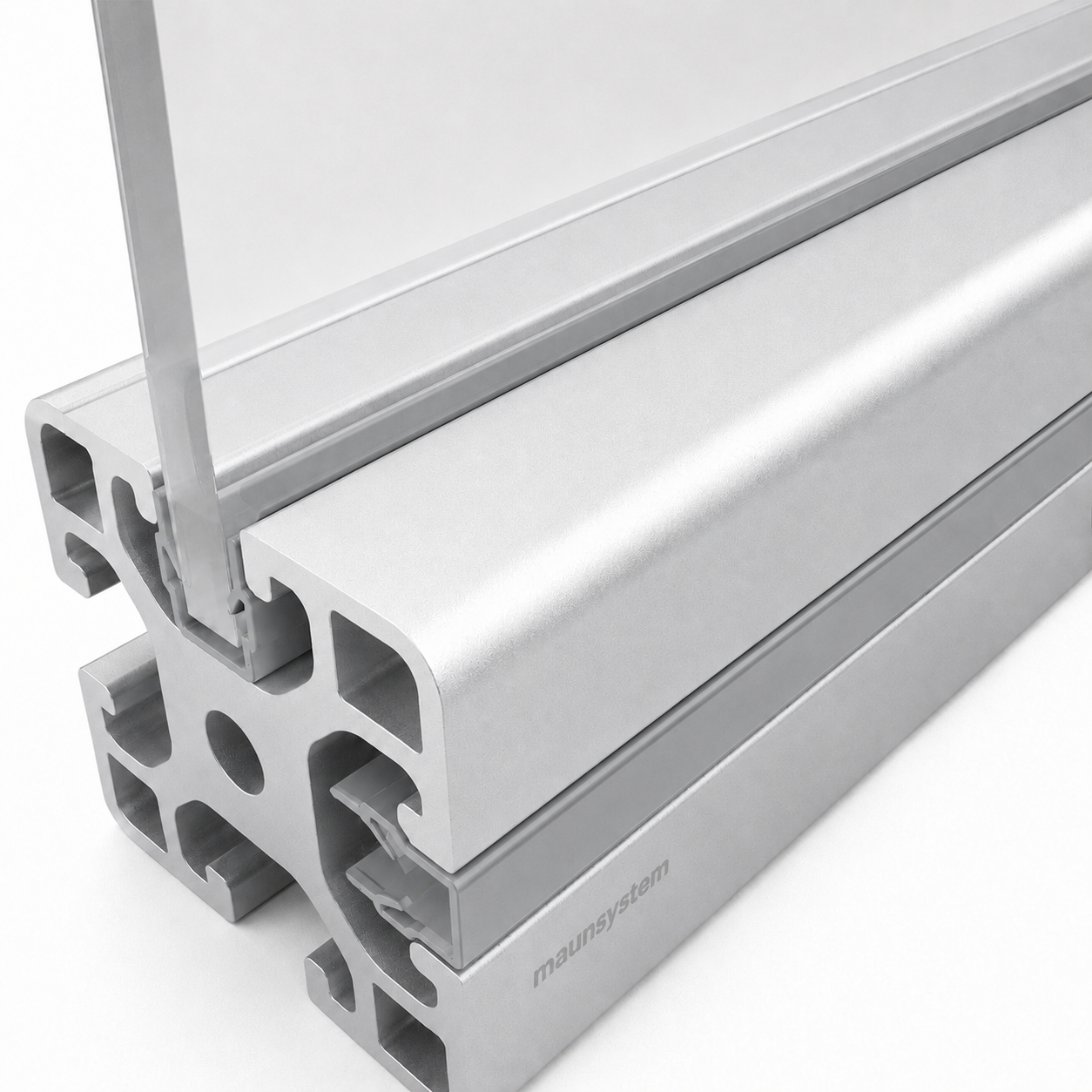 Abdeck- und Einfassprofil 8, weißaluminium