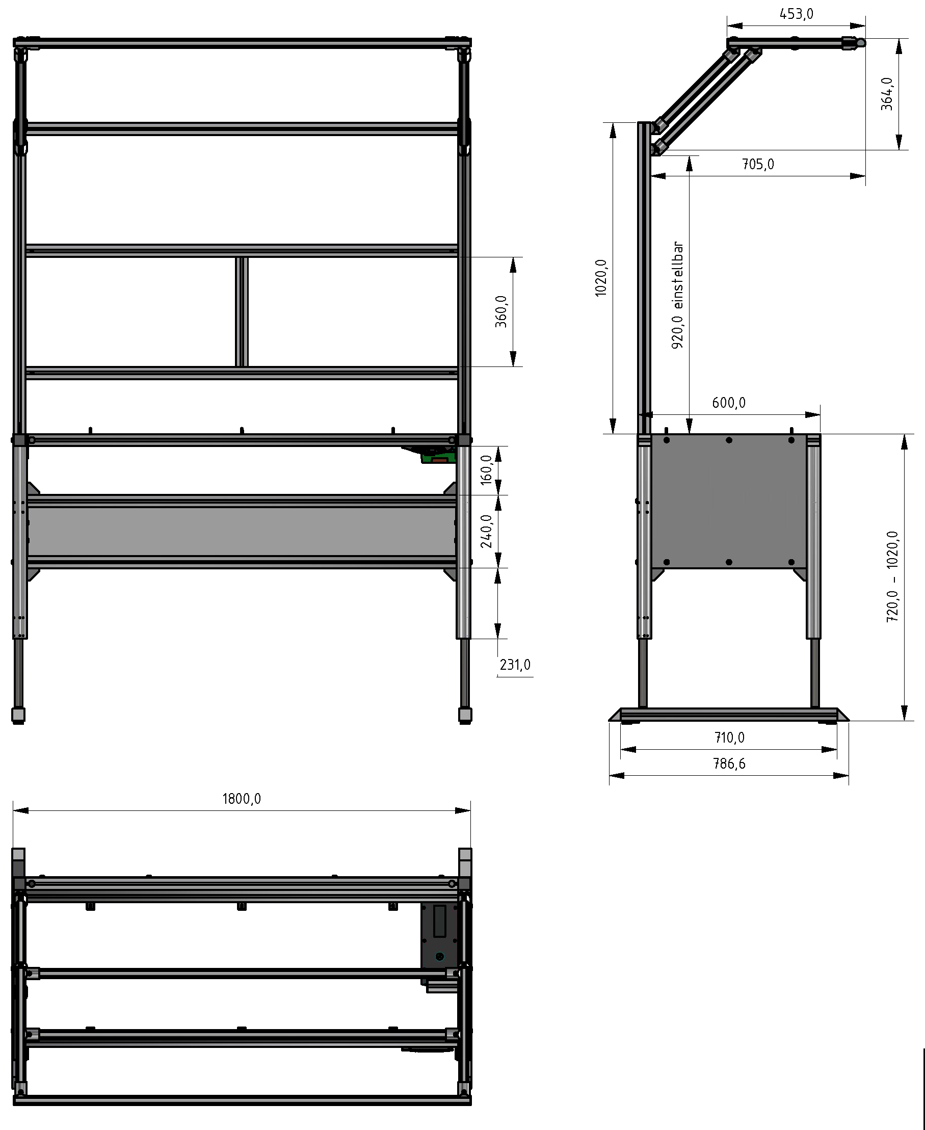 Basic Line ergo plus table frame