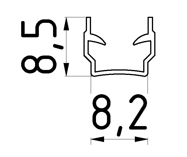 Abdeck- und Einfassprofil 2 mm, schwarz-8