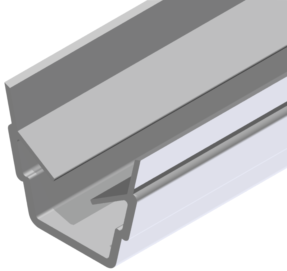 Abdeck- und Einfassprofil 8, weißaluminium