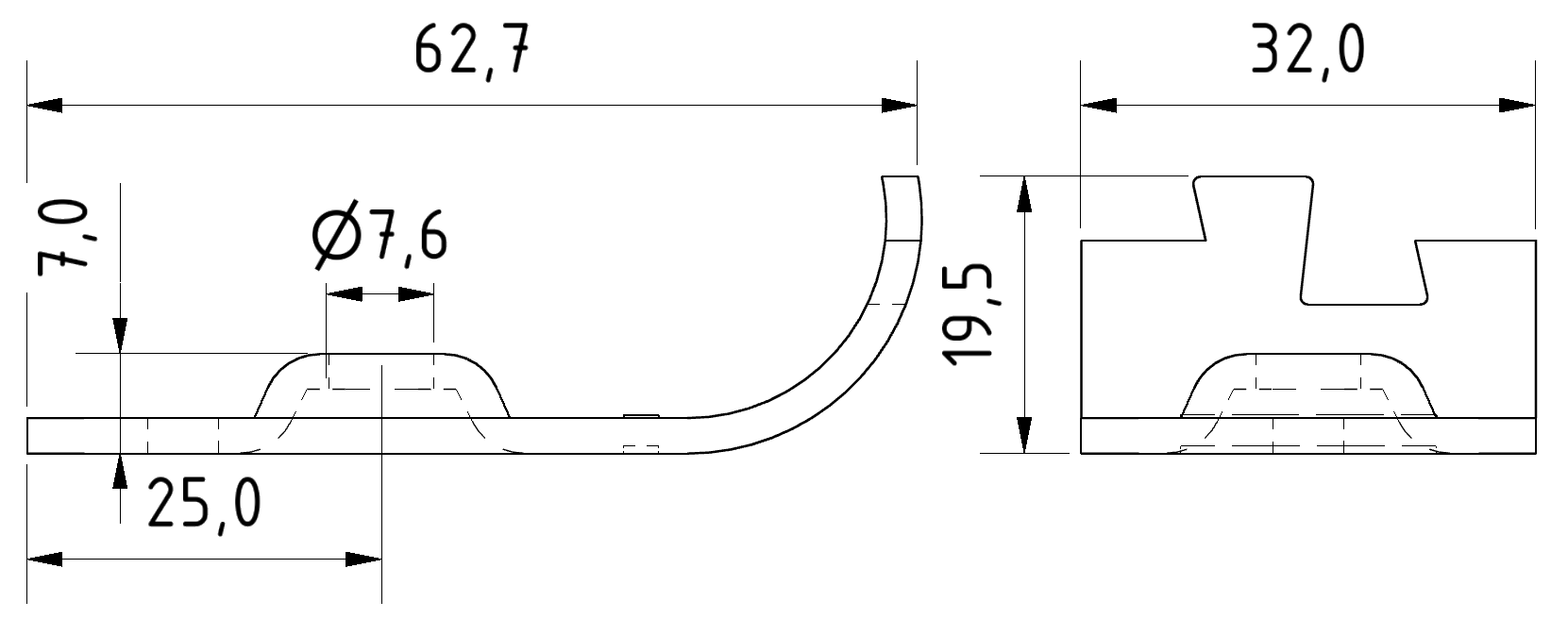 Verbinder zur Befestigung von Platten A, vernickelt