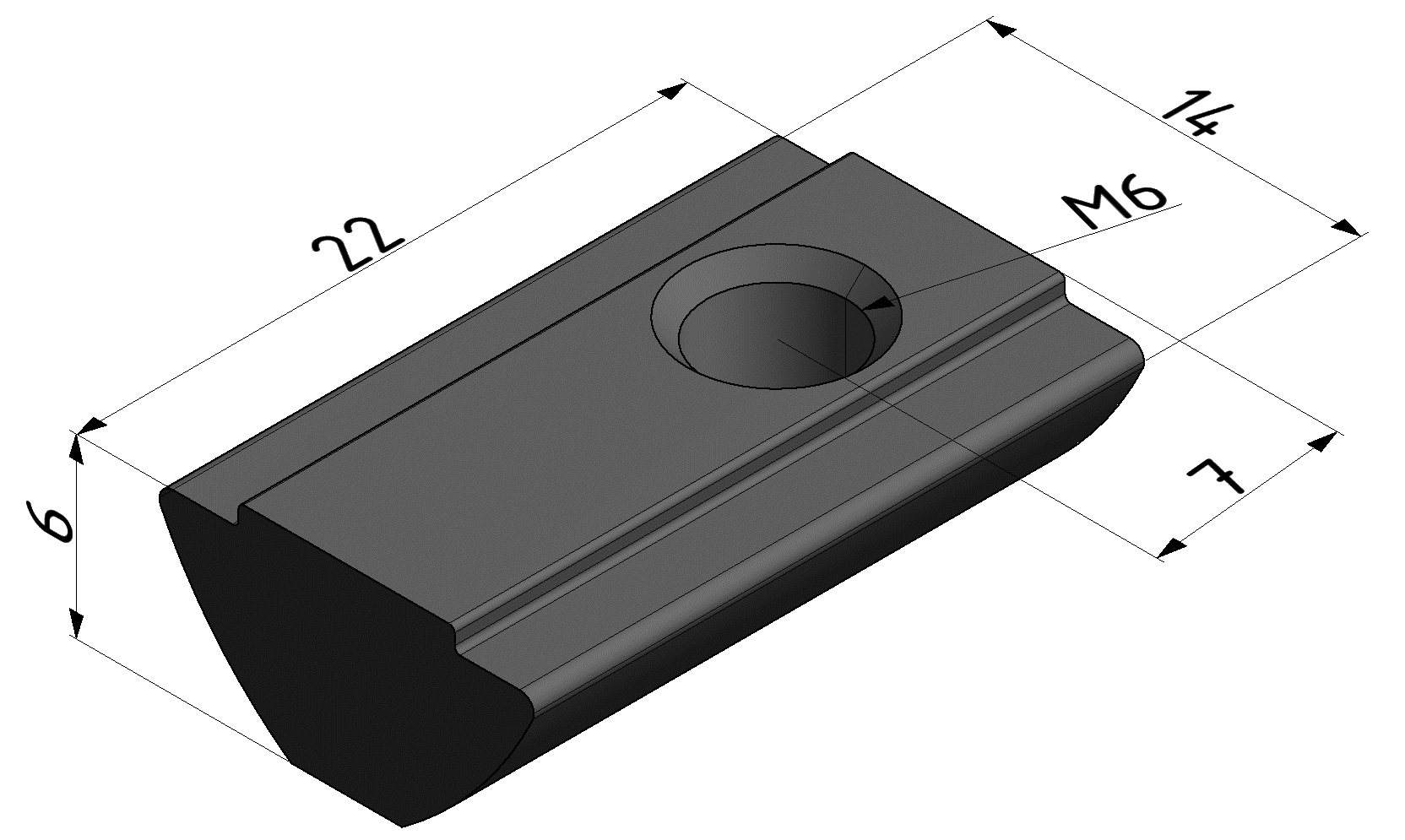 Nutenstein V 8 St M6, verzinkt