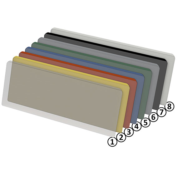 Oben offene KANBAN Hülle 200 x 67 - blau Oben offene KANBAN Hülle 200 x 67 - blau