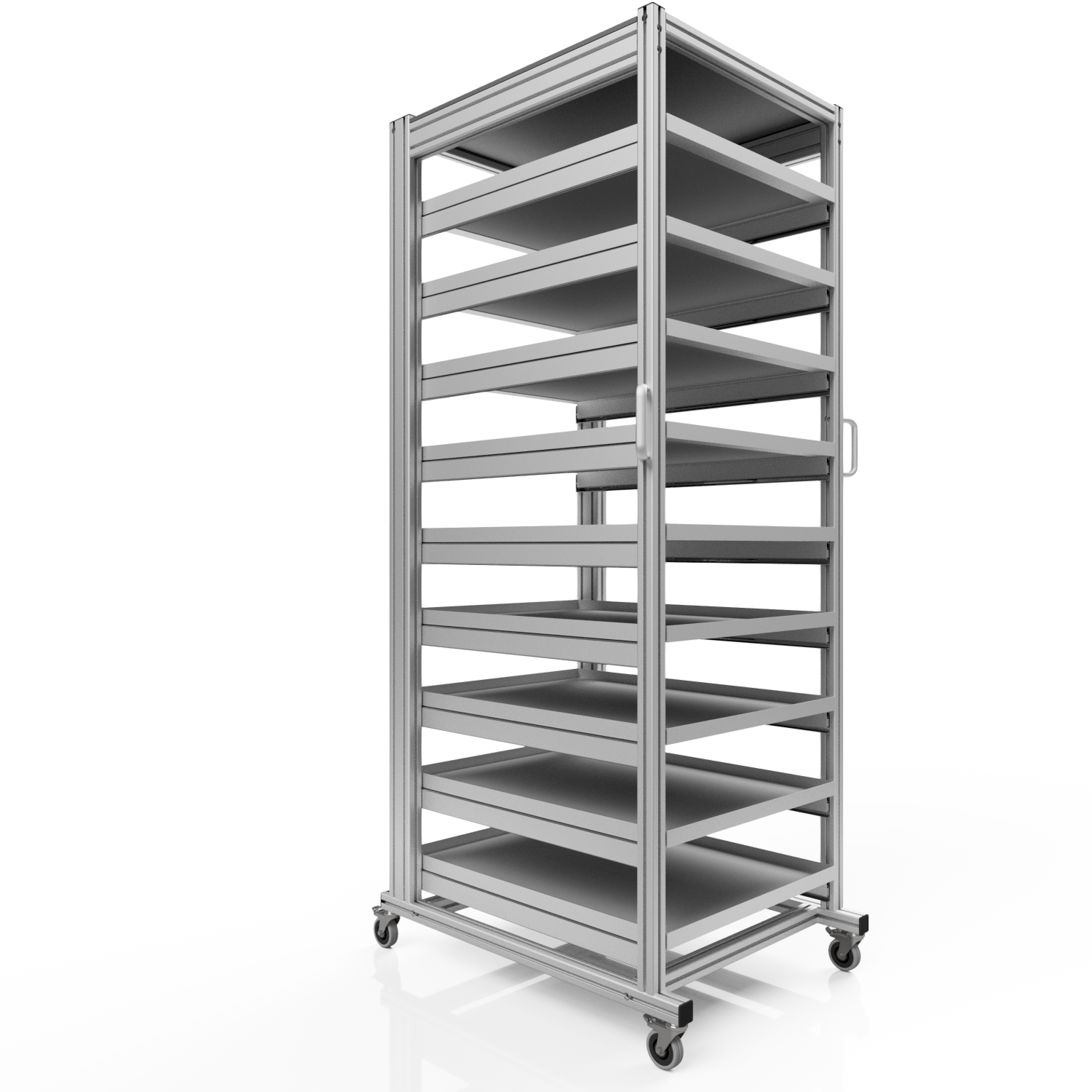 Systemwagen für Eurobehälter 80x60 H 200 cm