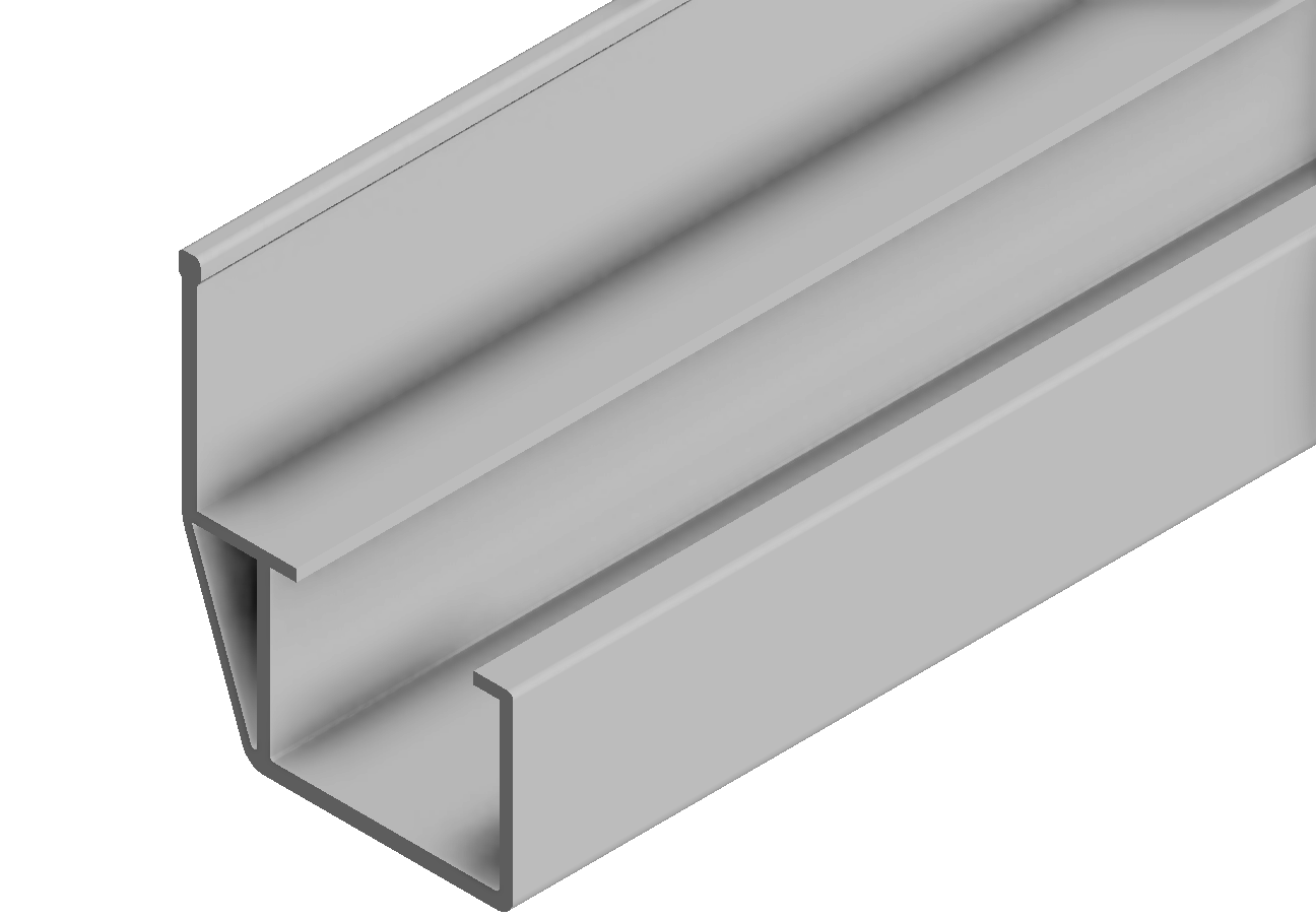 Roller Conveyor St Guide Rail e 65, grey