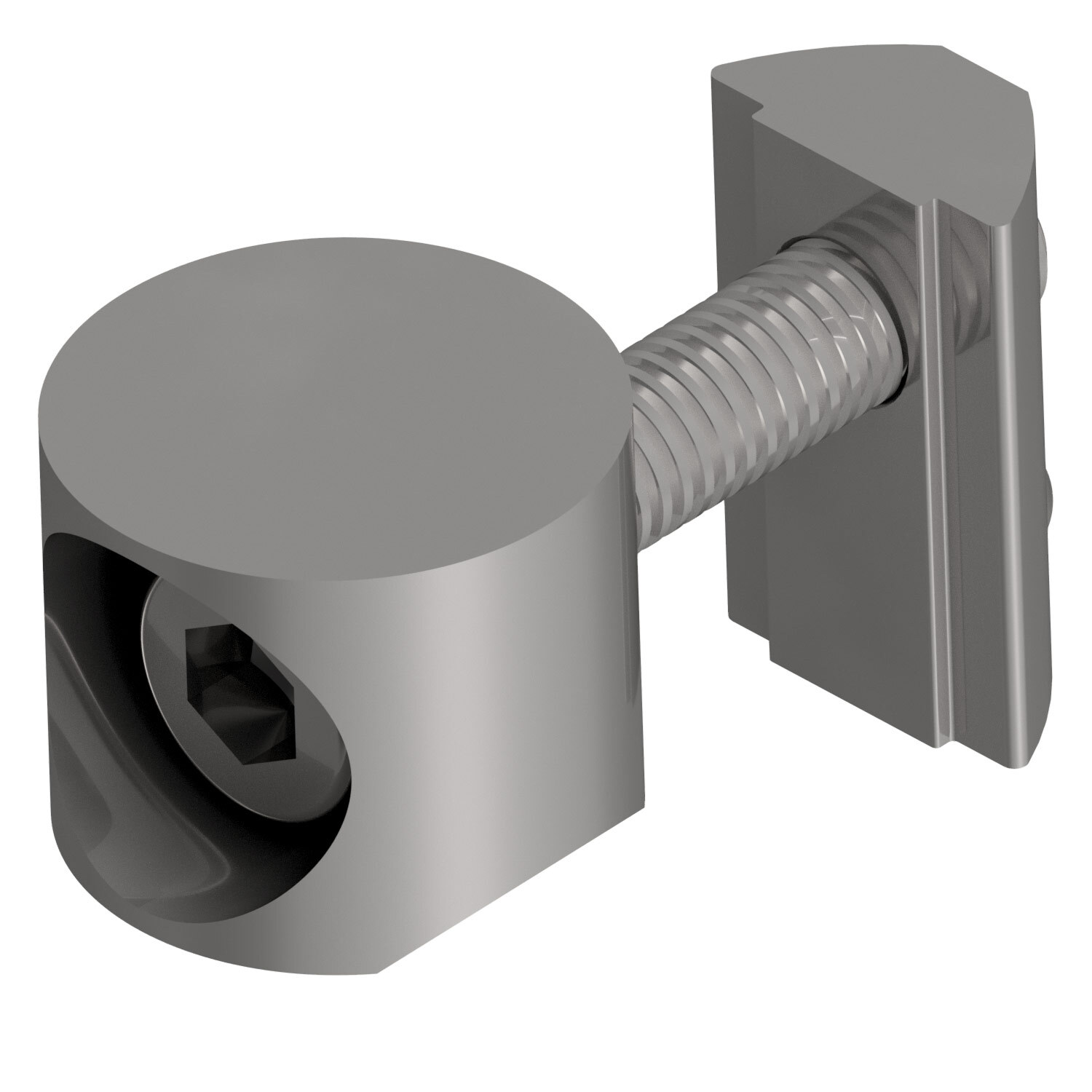 Universal-Fastening Set flush 8, bright zinc-plated