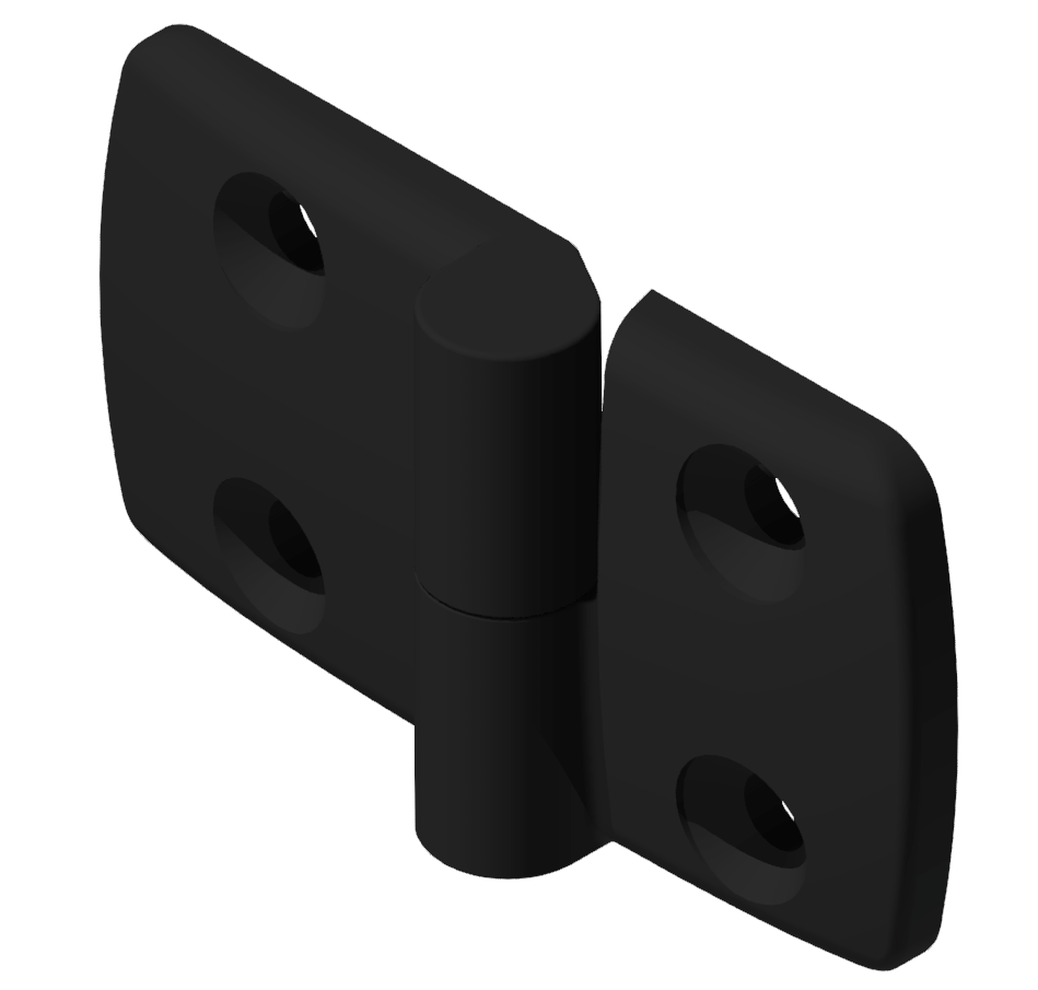 Kombischarnier rechts 40x50 PA, schwarz -10 Kombischarnier rechts 40x50 PA, schwarz -10