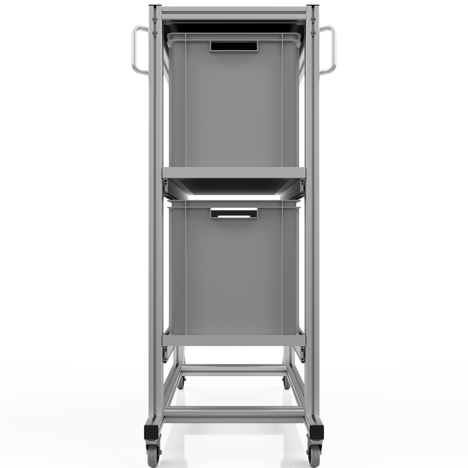 Systemwagen für Eurobehälter 60x40 H 134 cm