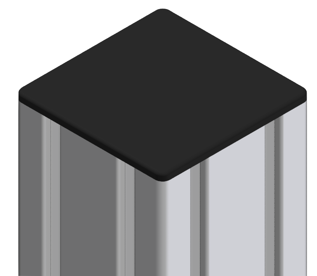 Abdeckkappe 830 60x60, schwarz