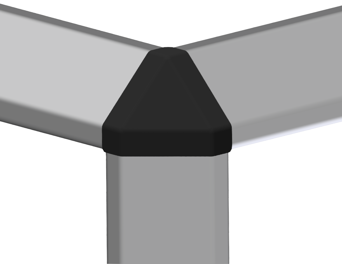 Verbindungssatz 8 40x40-45°, schwarz