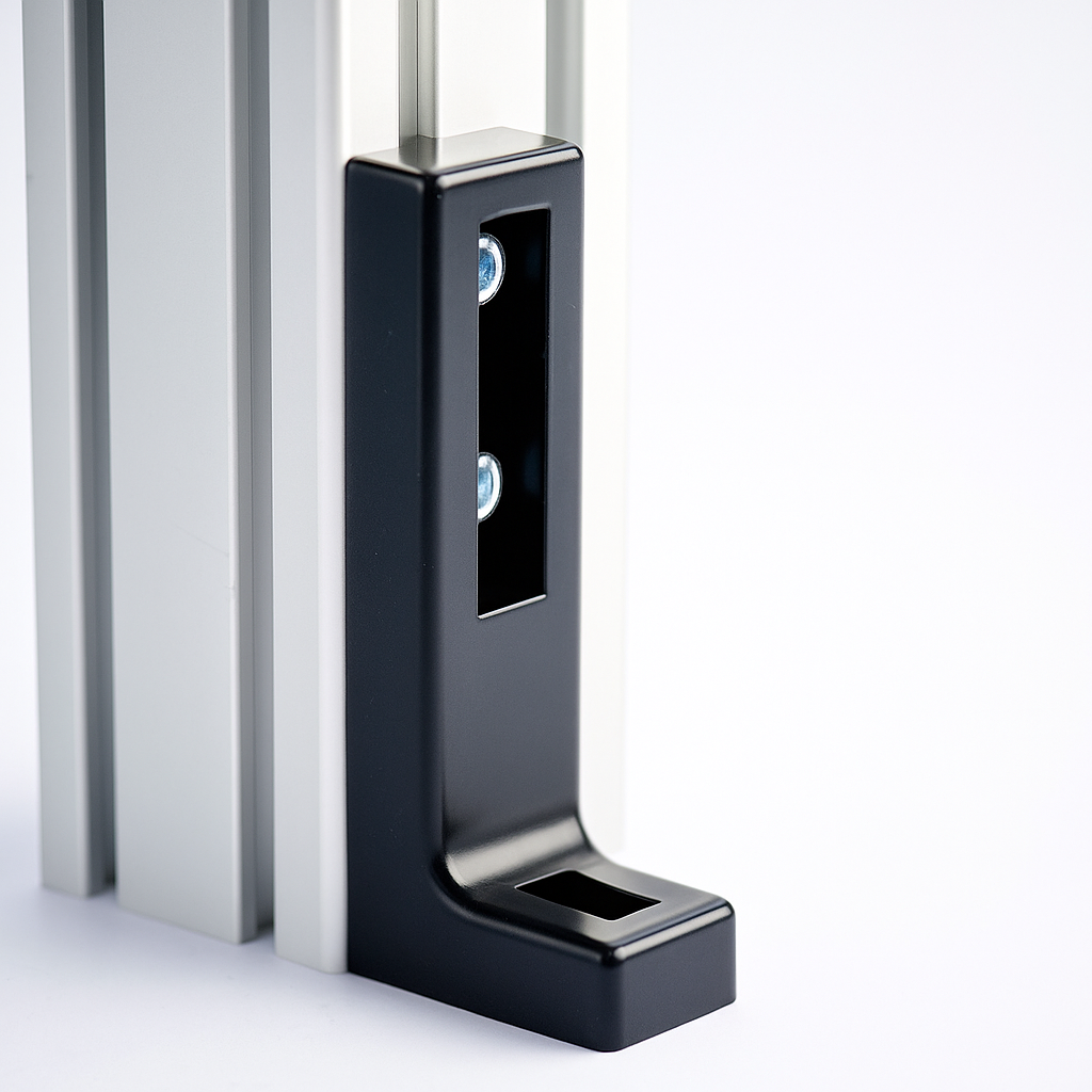 Winkelstellfuß 8 ohne Verstellung, schwarz