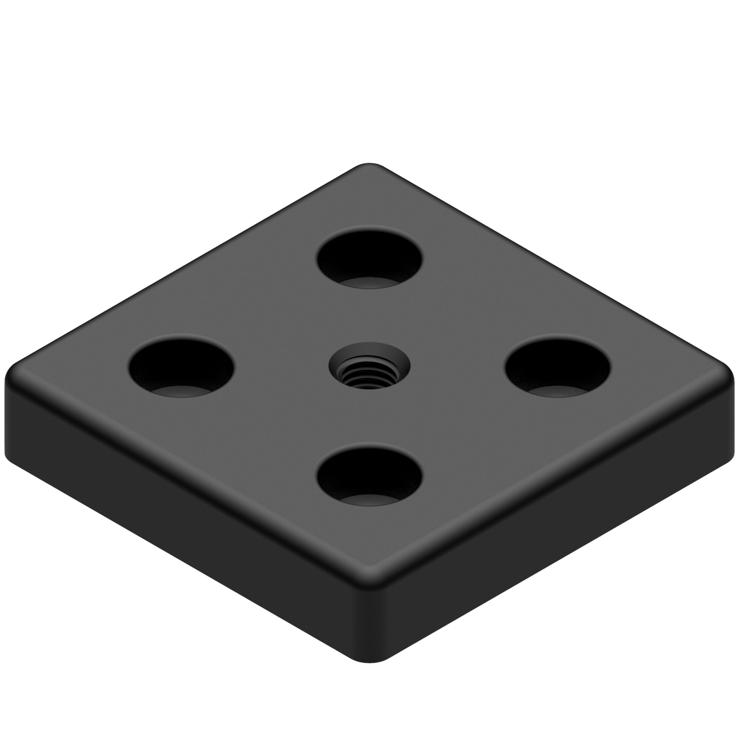 Fußplatte 8 80x80, M12, schwarz