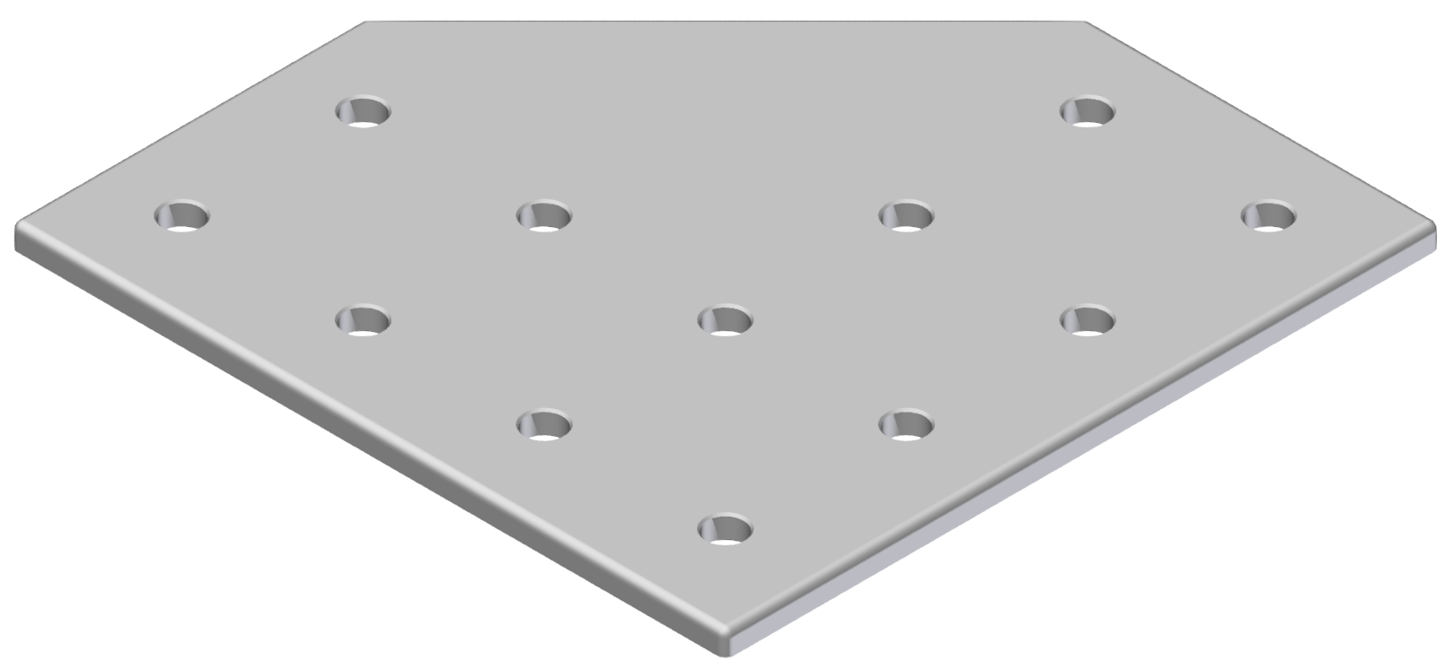 Verbinderplatte L 180x180, eloxiert-10