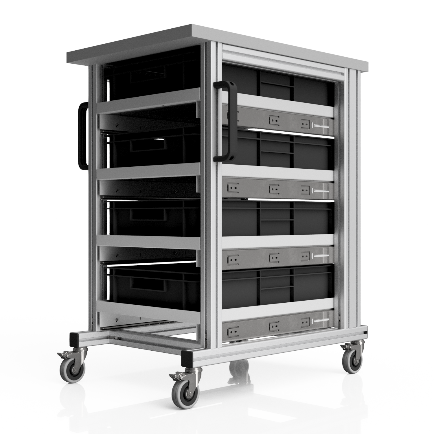 ESD Systemtisch Pro Basismodul 51x72cm für Eurobehälter ESD Systemtisch Pro Basismodul 51x72cm für Eurobehälter