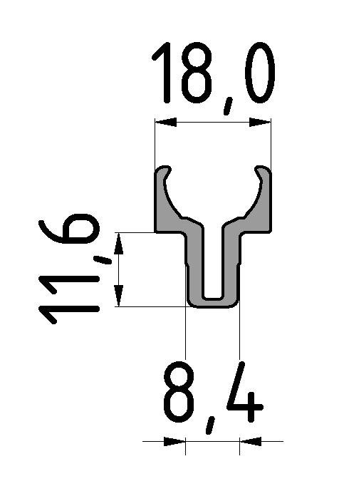 Wellenklemmprofil 8 D14, natur Wellenklemmprofil 8 D14, natur