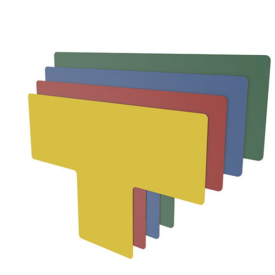 Bodenmarkierung T-Form 75 - blau