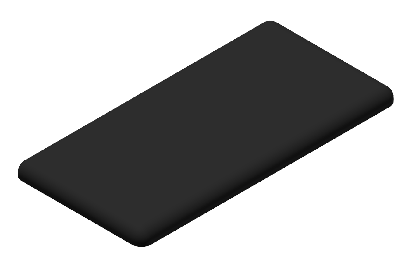 Abdeckkappe 40x80, schwarz-10 Abdeckkappe 40x80, schwarz-10