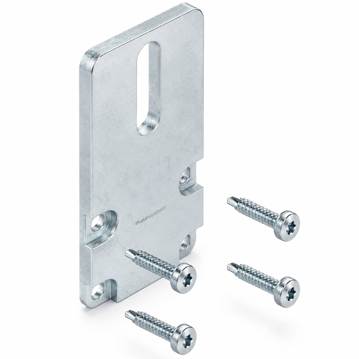 End Plate 40x80 Set, bright zinc-plated - Alu